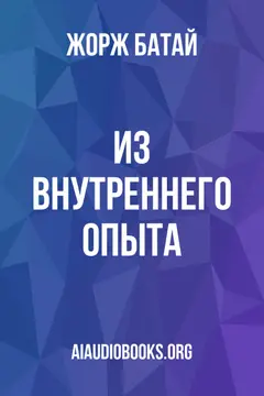 Обложка аудиокниги «Из "Внутреннего опыта"»