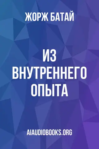 Обложка аудиокниги «Из "Внутреннего опыта"»