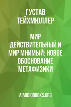 Обложка аудиокниги «Мир действительный и мир мнимый: новое обоснование метафизики»