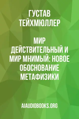 Обложка аудиокниги «Мир действительный и мир мнимый: новое обоснование метафизики»