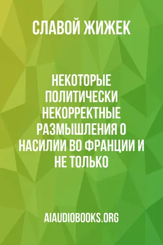 Обложка аудиокниги «Некоторые политически некорректные размышления о насилии во Франции и не только»