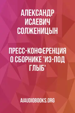Обложка аудиокниги «Пресс-конференция о сборнике 'Из-под глыб'»