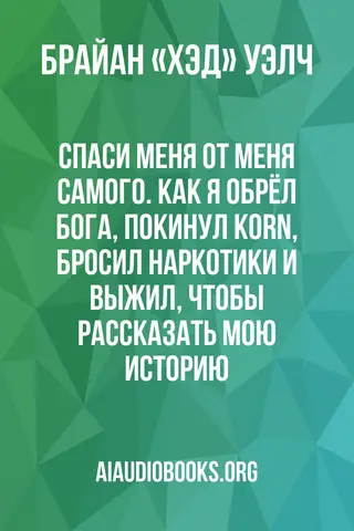 Обложка аудиокниги «Спаси меня от меня самого. Как я обрёл Бога, покинул Korn, бросил наркотики и выжил, чтобы рассказать мою историю»