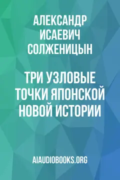 Обложка аудиокниги «Три узловые точки японской новой истории»